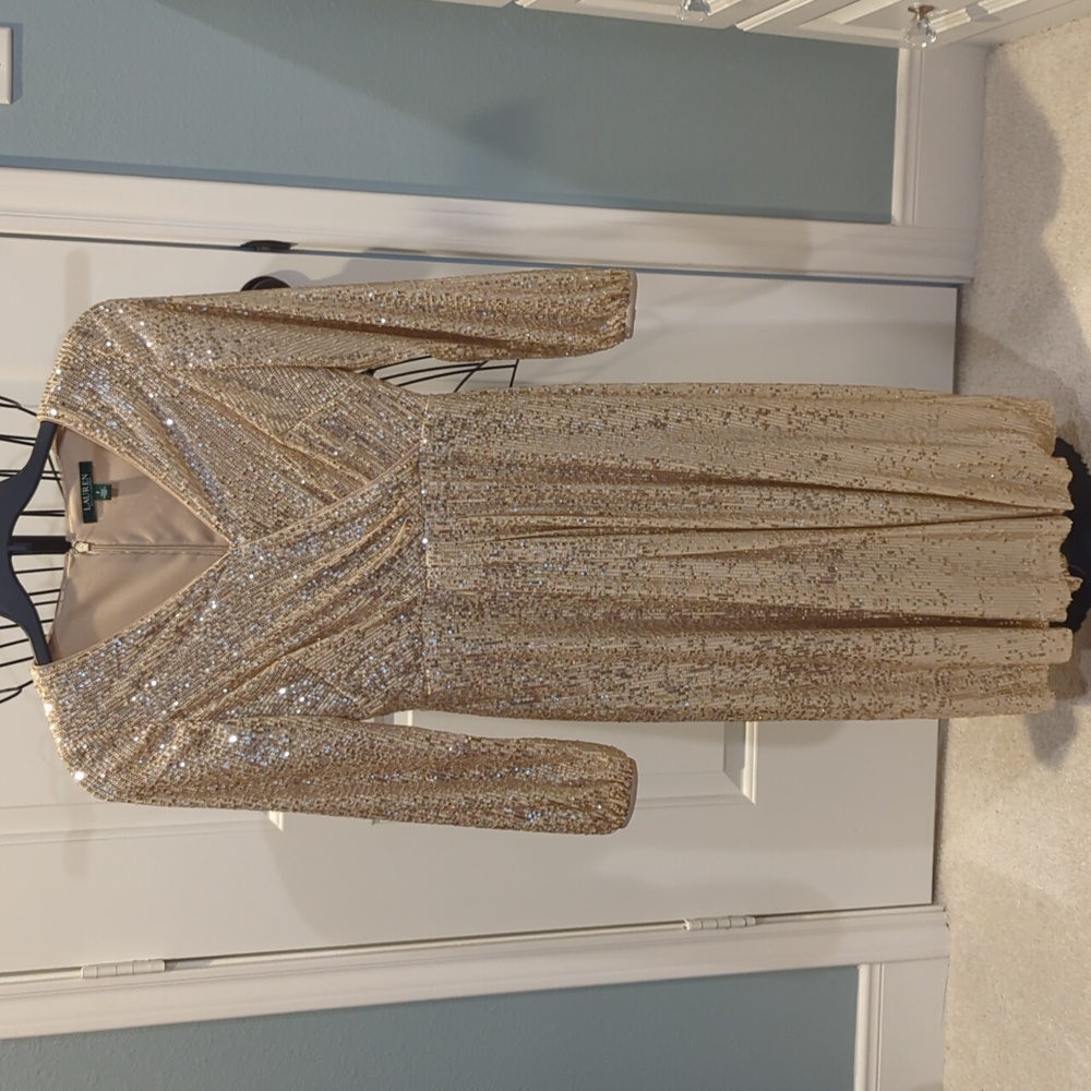 Lauren Ralph Lauren gold dress